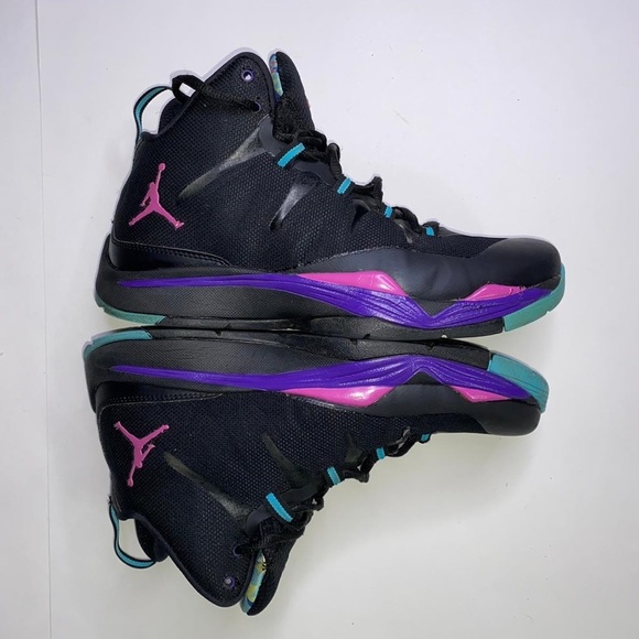 JORDAN Super Fly 2 BG Jr. "Blake Grifin" In Black / Pink / Blue - US 7Y - Picture 6 of 8